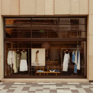 Escaparate de tienda de moda para rutas de compras con personal shopper